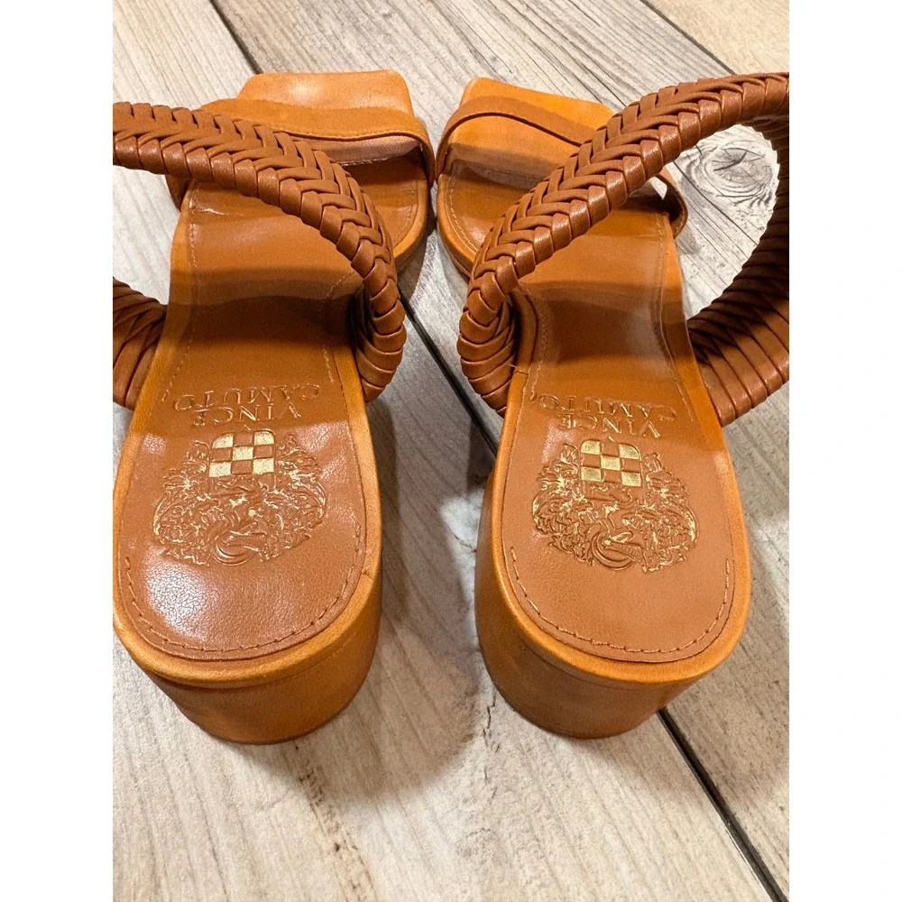 Vince Camuto Shamira Sandals Women's 7.5 Open Toe Summer Chic Vacation Casual